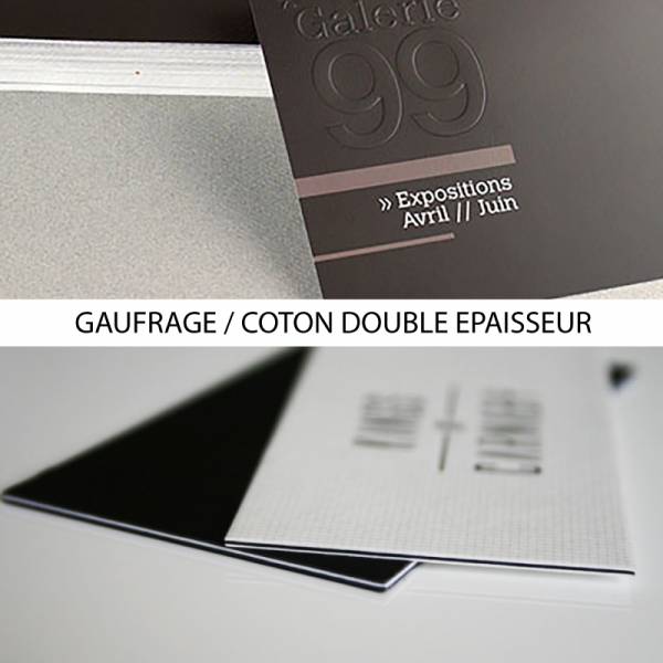 infographiste marseille nice impression gaufrage papier original coton