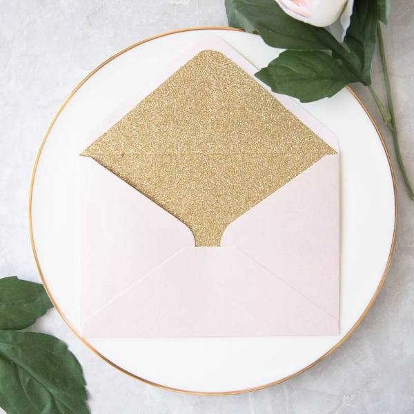 enveloppe doublure paillette pour faire part mariage