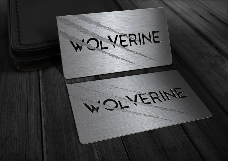 carte de visite originale en métal Wolverine 