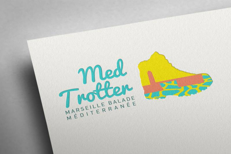 graphiste marseille création graphique logo Med trotter randonnée méditerranée