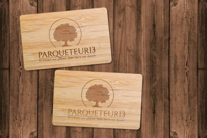 graphiste création logo haut de gamme parquet menuisier